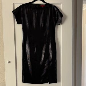 Vivienne Tam Shiny Black Mini Dress